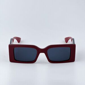 Gucci Men BRAND NEW Sunglasses Burgundy Blue Rectangular GG1860S 003